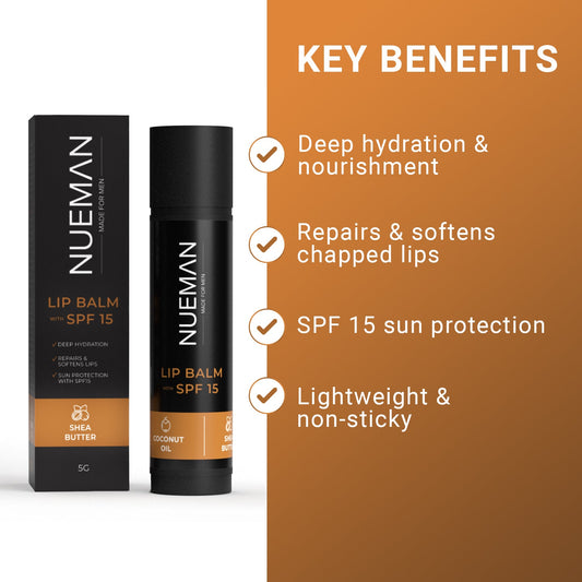 Benefits of Nueman men’s lip balm – hydration, softness and lip protection